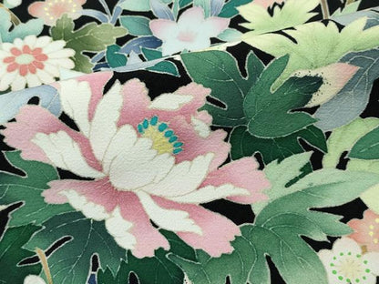 平和屋着物●極上　本加賀友禅作家　染元千紅代表　寺西一紘　黒留袖・長襦袢セット　花籠文　逸品　未使用　CZAA5223s6