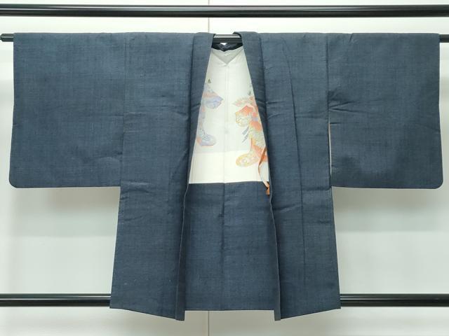 平和屋本店●極上　本場結城紬　重要無形文化財　アンサンブル　100亀甲　総詰め　羽織紐付き　逸品　CZAA5228s6