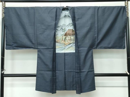 平和屋着物●極上　男性　本場大島紬　アンサンブル　100亀甲　総詰め　逸品　未使用　CZAA5229s6