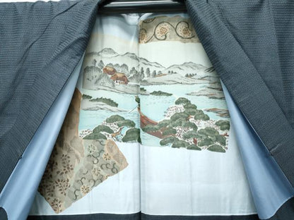 平和屋着物●極上　男性　本場大島紬　アンサンブル　100亀甲　総詰め　逸品　CZAA5230s6