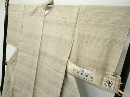 平和屋本店▽極上 西陣 陣屋 印度野蚕糸 単衣 マハラジャ やまと誂製 証紙付き 逸品 未使用 CZAA5236s6