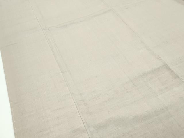 平和屋本店●極上　本場結城玉紬　新小石丸結城　結織苑　色無地　亜麻色　やまと誂製　証紙・成績書付き　逸品　未使用　CZAA5237s6