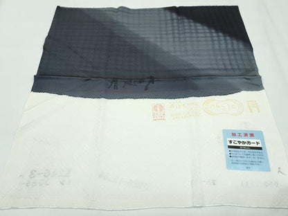 平和屋着物●極上　染色作家　斉藤三才　小紋　斜線文　暈し染め　反端付き　逸品　CZAA5240s6
