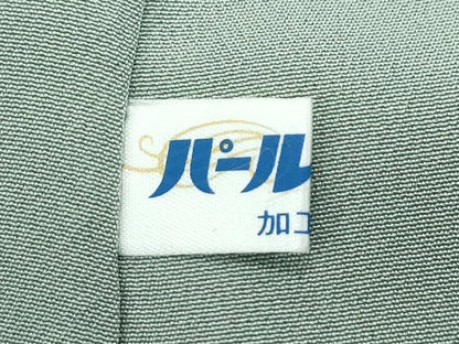 平和屋本店●極上　訪問着・長襦袢セット　駒刺繍　草花風景文　金彩　鬼しぼ縮緬　青白橡色地　逸品　未使用　CZAA5244s6