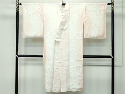 平和屋本店●極上　訪問着・長襦袢セット　駒刺繍　草花風景文　金彩　鬼しぼ縮緬　青白橡色地　逸品　未使用　CZAA5244s6