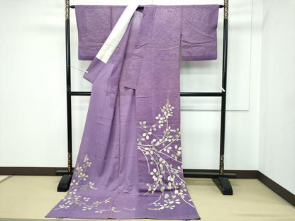 平和屋本店＊極上 夏物 色留訪問着 お引きずり・お引き摺り 舞妓 芸妓 萩 芝草紋紗 八掛付き 逸品 CZAA5247s6