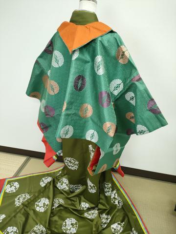 平和屋本店●極上　十二単セット　唐衣・表着・裳 　和装　婚礼　結婚式　神社挙式　唐織　舞蝶丸文　逸品　CZAA5249s6