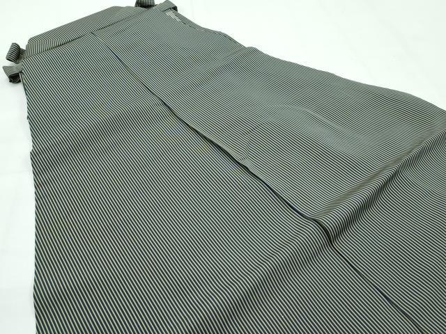 平和屋本店●極上　男性　人間国宝　甲田栄佑　精好仙台平　馬乗り袴　縞　逸品　CZAA5250s6