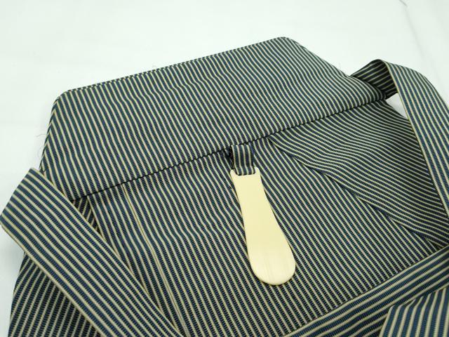 平和屋本店●極上　男性　人間国宝　甲田栄佑　精好仙台平　馬乗り袴　縞　逸品　CZAA5250s6