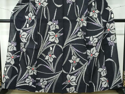 平和屋着物∴極上　夏物　浴衣　有松鳴海絞り　杜若　綿　逸品　CZAA5251s6