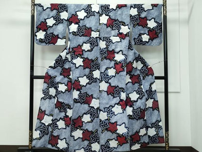 平和屋着物∴極上 夏物 浴衣 有松鳴海絞り 楓 綿 逸品 CZAA5252s6