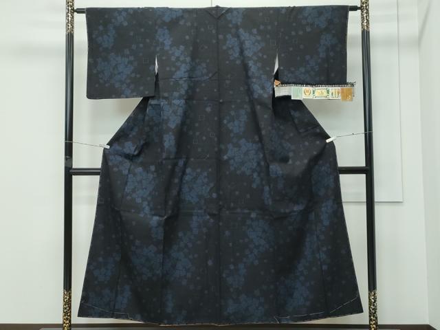 平和屋着物●極上　本場結城紬　重要無形文化財　100亀甲　色紙重ね文様　ますいわ屋扱い　証紙付き　逸品　未使用　CZAA5253s6