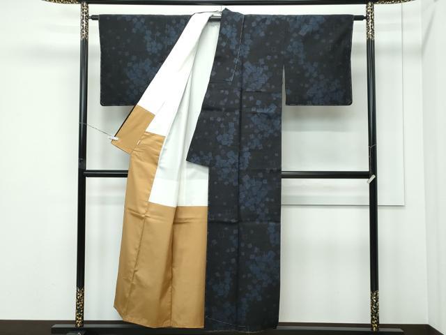 平和屋着物●極上　本場結城紬　重要無形文化財　100亀甲　色紙重ね文様　ますいわ屋扱い　証紙付き　逸品　未使用　CZAA5253s6