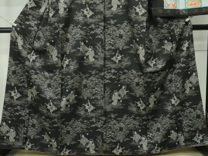 平和屋本店●極上 白泥染の第一人者・絣の魔術師 恵積五郎 本場大島紬 恵大島織物謹製 泥染 9マルキ わらべ てまり 証紙付 逸品 CZAA5255s6