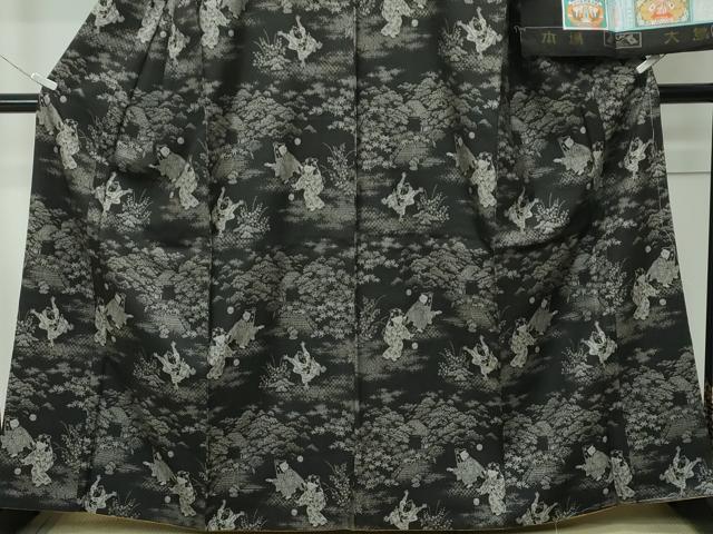 平和屋本店●極上 白泥染の第一人者・絣の魔術師 恵積五郎 本場大島紬 恵大島織物謹製 泥染 9マルキ わらべ てまり 証紙付 逸品 CZAA5255s6