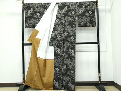 平和屋本店●極上 白泥染の第一人者・絣の魔術師 恵積五郎 本場大島紬 恵大島織物謹製 泥染 9マルキ わらべ てまり 証紙付 逸品 CZAA5255s6
