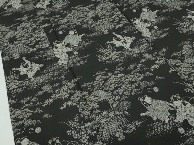 平和屋本店●極上 白泥染の第一人者・絣の魔術師 恵積五郎 本場大島紬 恵大島織物謹製 泥染 9マルキ わらべ てまり 証紙付 逸品 CZAA5255s6