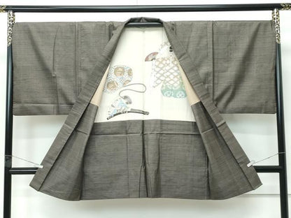平和屋着物●極上　男性　本場大島紬　アンサンブル　100亀甲　総詰め　山田逸郎作　証紙付き　逸品　CZAA5256s6