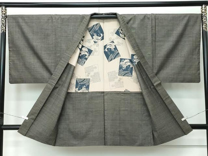 平和屋着物●極上　男性　本場大島紬　アンサンブル　100亀甲　総詰め　逸品　CZAA5257s6