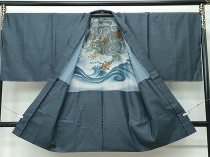 平和屋着物●極上　男性　本場大島紬　アンサンブル　キングサイズ　100亀甲　総詰め　逸品　未使用　CZAA5259s6