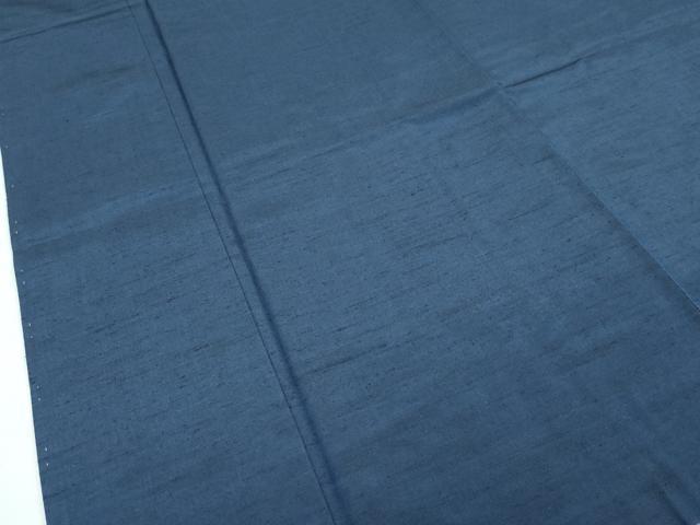 平和屋着物●極上　男性　紬　色無地　鉄御納戸色　逸品　未使用　CZAA5262s6