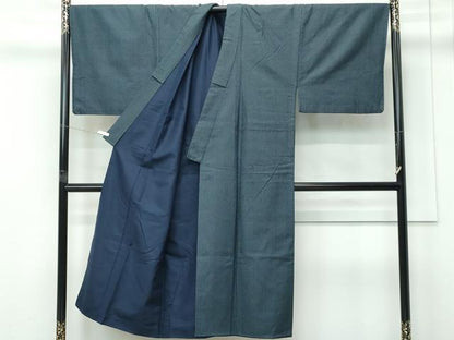 平和屋着物●極上　男性　お召　キングサイズ　120亀甲　逸品　CZAA5263s6