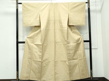 平和屋着物▽極上 洗える最高級着物 ＜英＞はなぶさ謹製 小紋 単衣 縞 逸品 CZAA5267s6