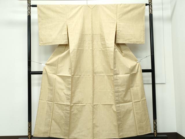平和屋着物▽極上 洗える最高級着物 ＜英＞はなぶさ謹製 小紋 単衣 縞 逸品 CZAA5267s6