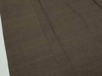 平和屋着物●極上　男性　国指定重要無形文化財　本場久米島紬　純草木染　泥染　手織　涅色　証紙付き　逸品　未使用　CZAA5268s6