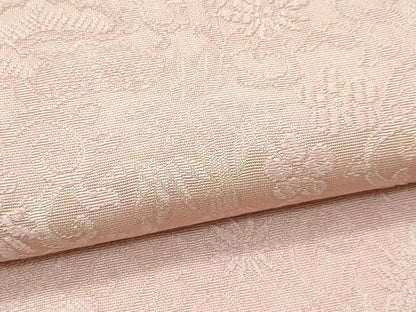 平和屋着物●極上　色無地　肉色　松竹梅花唐草地紋　逸品　CZAA5270s6