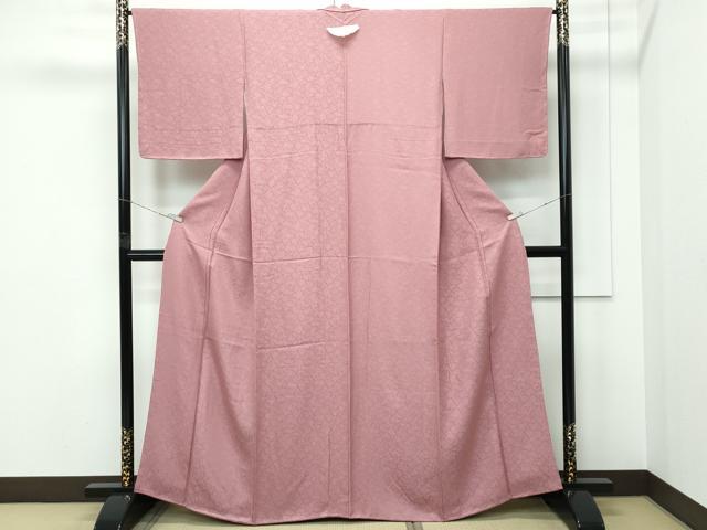 平和屋着物●極上　色無地　鴇浅葱色　草花地紋　逸品　未使用　CZAA5272s6