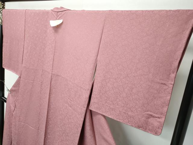 平和屋着物●極上　色無地　鴇浅葱色　草花地紋　逸品　未使用　CZAA5272s6