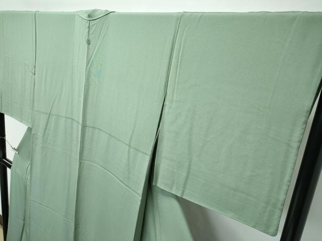 平和屋着物●極上　色無地　山葵色　逸品　CZAA5273s6