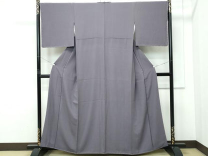平和屋着物●極上　色無地　煤色　逸品　未使用　CZAA5278s6