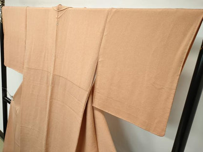 平和屋着物●極上　色無地　伽羅色　鬼しぼ縮緬　逸品　CZAA5280s6