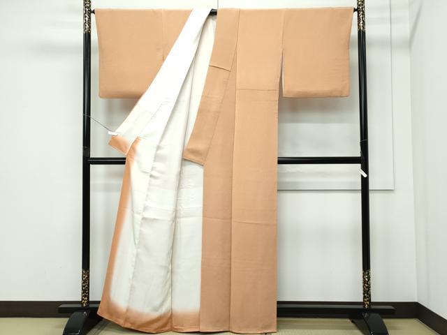 平和屋着物●極上　色無地　伽羅色　鬼しぼ縮緬　逸品　CZAA5280s6
