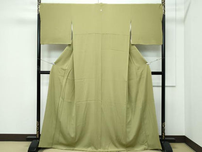 平和屋着物●極上　色無地　根岸色　逸品　CZAA5281s6