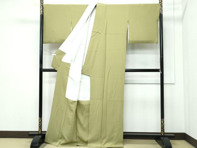 平和屋着物●極上　色無地　根岸色　逸品　CZAA5281s6 平和屋着物○極上 色無地 根岸色 逸品 CZAA5281s6