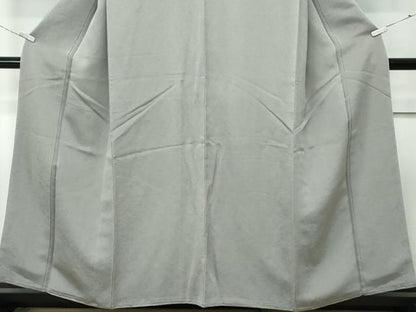 平和屋着物●極上　色無地　利休白茶色　鬼しぼ縮緬　逸品　未使用　CZAA5284s6
