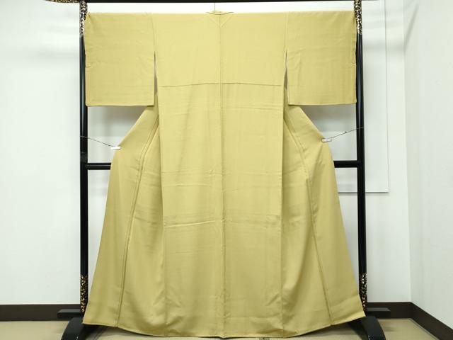 平和屋着物●極上　色無地　青朽葉色　逸品　CZAA5286s6