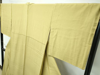 平和屋着物●極上　色無地　青朽葉色　逸品　CZAA5286s6