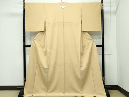 平和屋着物●極上　色無地　飴色　鬱金染　逸品　未使用　CZAA5289s6