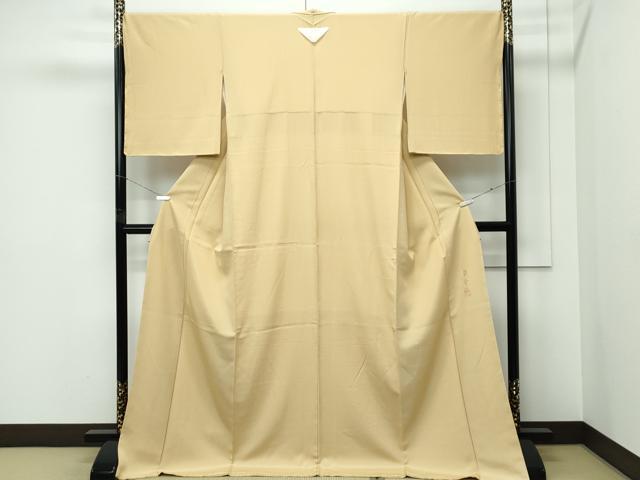 平和屋着物●極上　色無地　飴色　鬱金染　逸品　未使用　CZAA5289s6