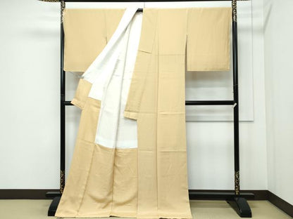 平和屋着物●極上　色無地　飴色　鬱金染　逸品　未使用　CZAA5289s6