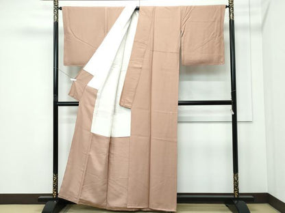 平和屋着物●極上　色無地　柴染色　逸品　未使用　CZAA5291s6