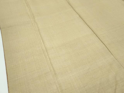 平和屋着物●極上　インド・アッサム　野蚕糸　手織　ムガシルク　色無地　榛色　逸品　CZAA5296s6
