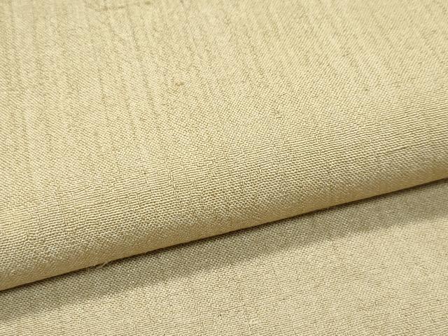 平和屋着物●極上　インド・アッサム　野蚕糸　手織　ムガシルク　色無地　榛色　逸品　CZAA5296s6