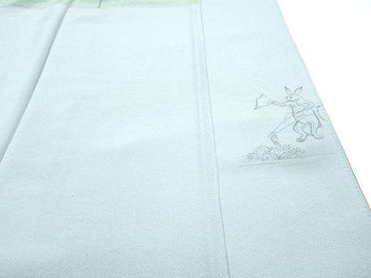 平和屋着物●極上　染色作家　佐藤修平　訪問着　胴抜き仕立て　手描き　鳥獣戯画　暈し染め　金彩　逸品　CZAA5297s6