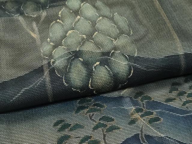 平和屋着物▽極上　訪問着　無双　紗袷　手描き　遠山樹林文　金彩　逸品　CZAA5304s6