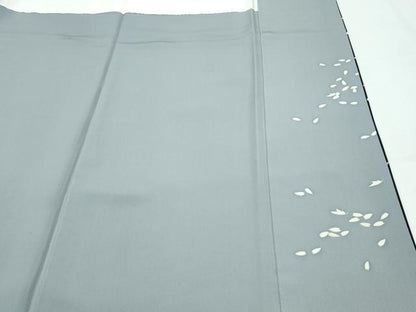 平和屋本店●極上　朝丘雪路　訪問着　駒刺繍　舞花弁　黒地　金彩　逸品　CZAA5312s6